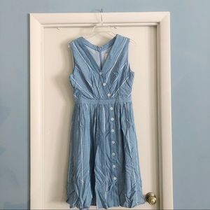 Blue striped Gal Meets Glam dress